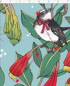 melco-fabrics-online-fabric-store-print-on-demand-australia-Festive Forest Light Blue Christmas Fabric - The Scenic Route