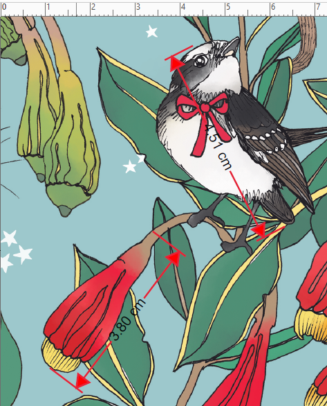 melco-fabrics-online-fabric-store-print-on-demand-australia-Festive Forest Light Blue Christmas Fabric - The Scenic Route