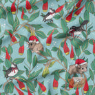 melco-fabrics-online-fabric-store-print-on-demand-australia-Festive Forest Light Blue Christmas Fabric - The Scenic Route