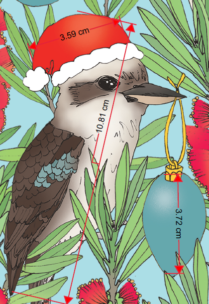 melco-fabrics-online-fabric-store-print-on-demand-australia-Kookaburra Christmas Fabric - The Scenic Route