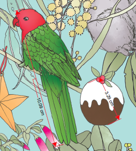 melco-fabrics-online-fabric-store-print-on-demand-australia-Magic Pudding Christmas Fabric - The Scenic Route