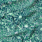 Navy and Green Abstract Floral Fabric Online Australia