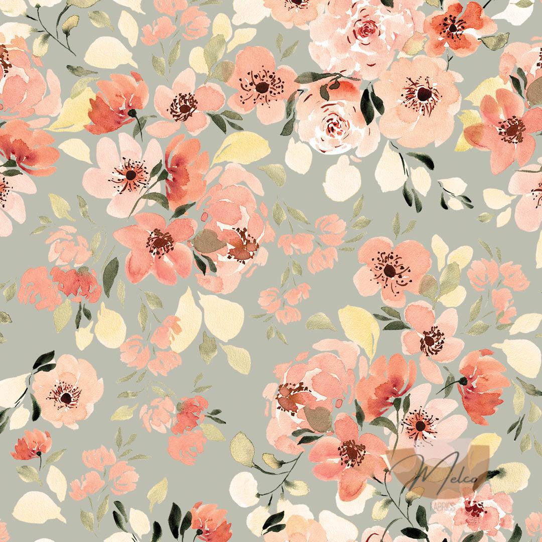 melco-fabrics-online-fabric-store-print-on-demand-australia-Primrose mint floral-knit-woven-buy