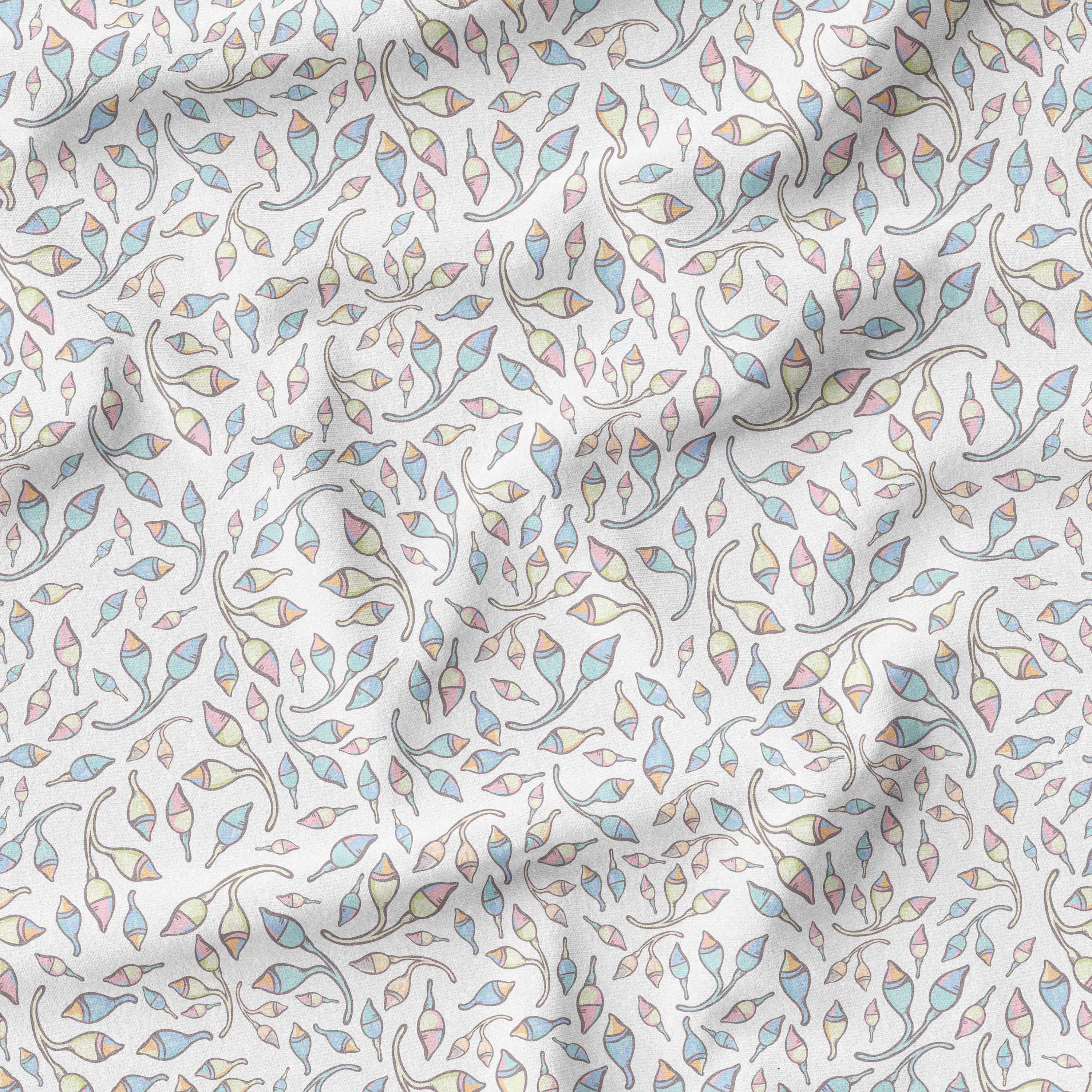 Pastel gumnuts Fabric