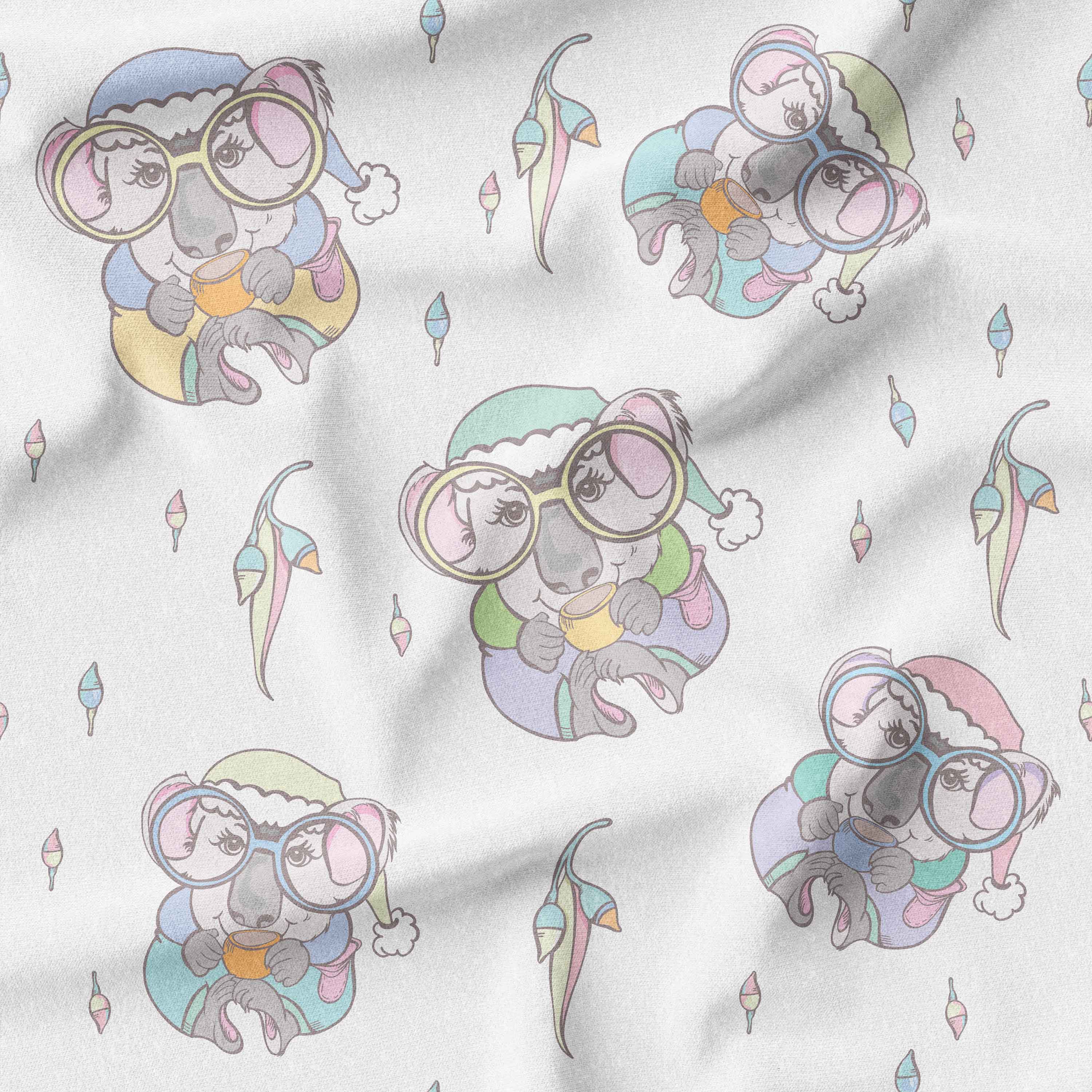 Pastel wombat Fabric