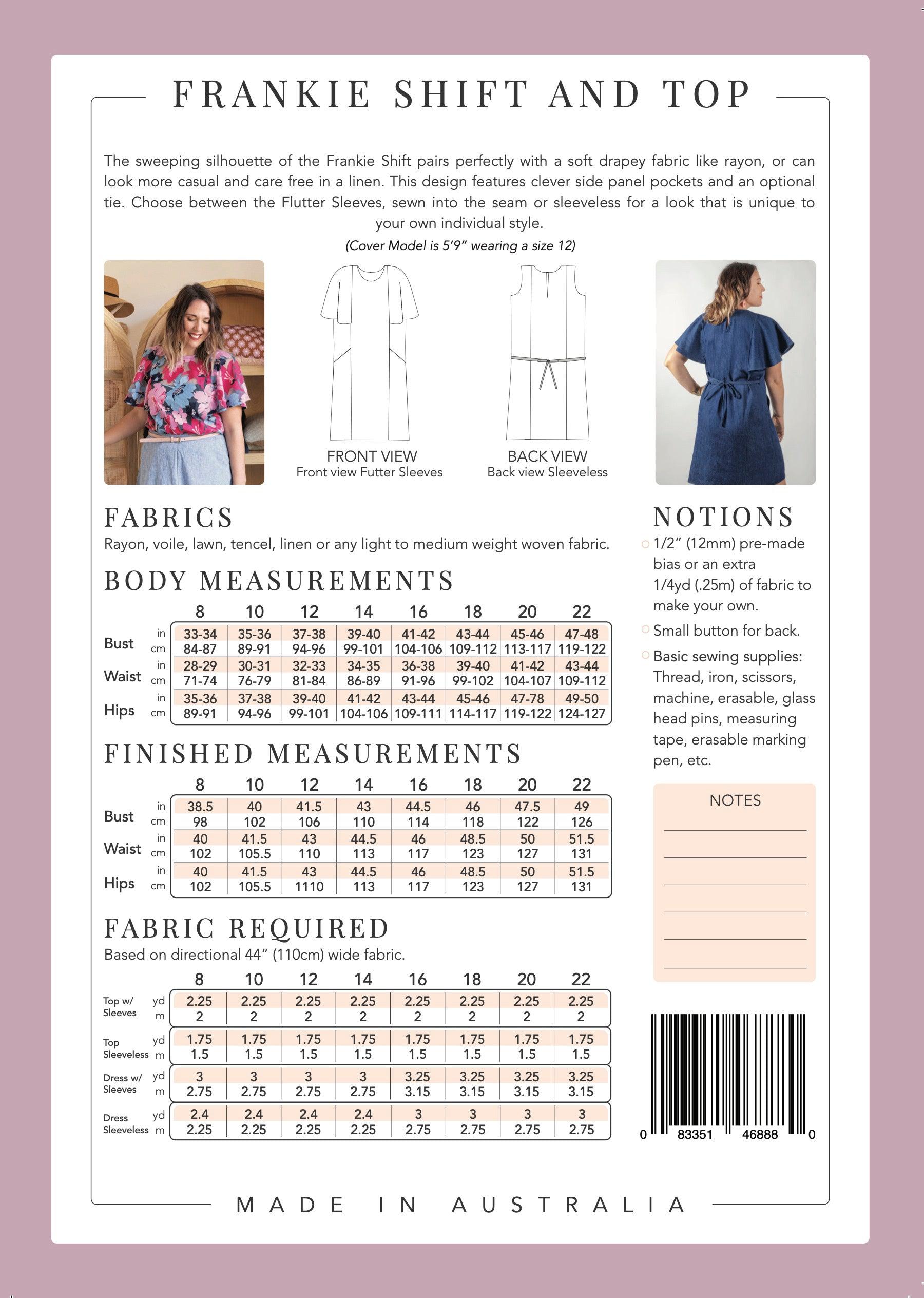 Franki Shift Dress - PDF Sewing Pattern