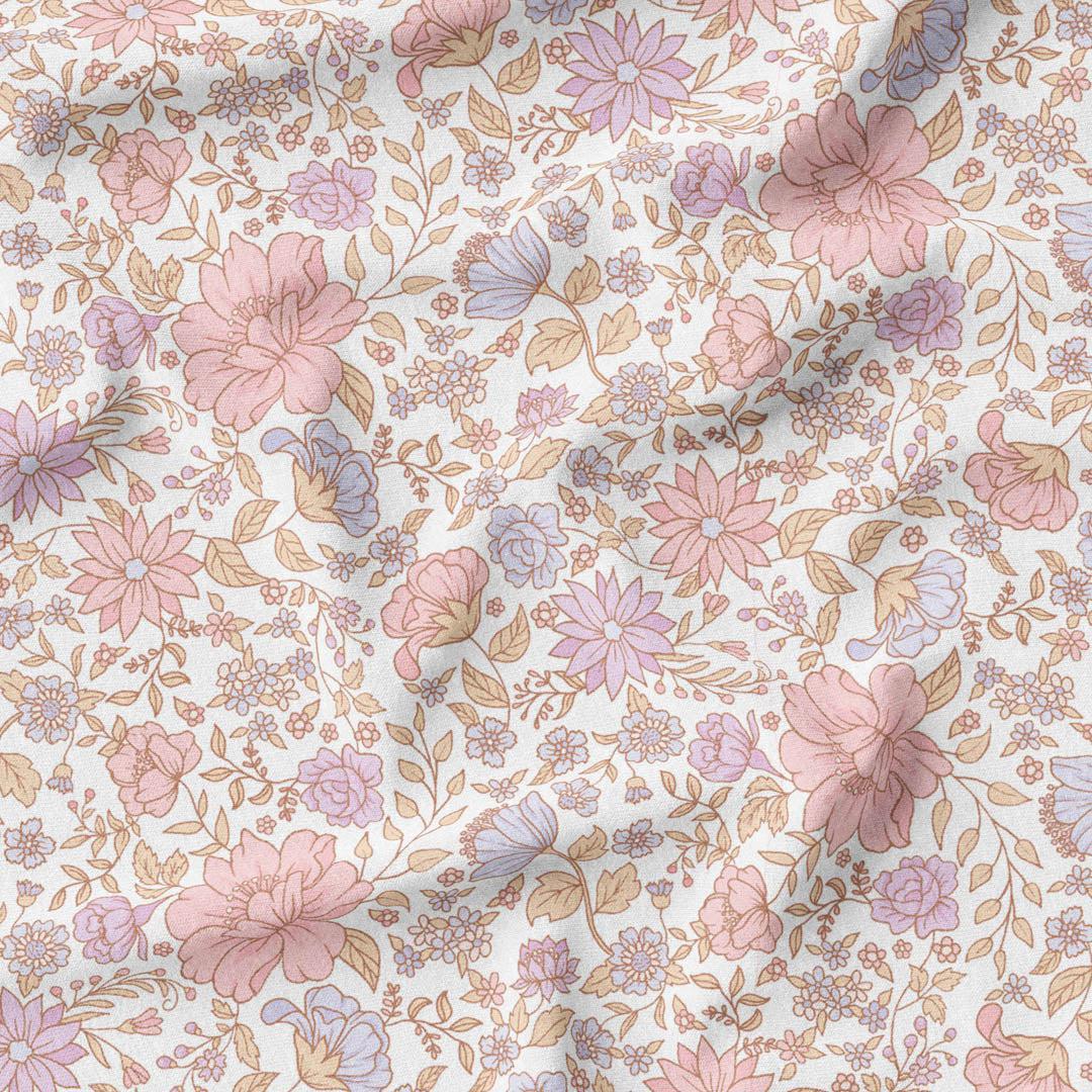 Peony Floral - Pastel Floral-Melco Fabrics-online-fabric-shop-australia