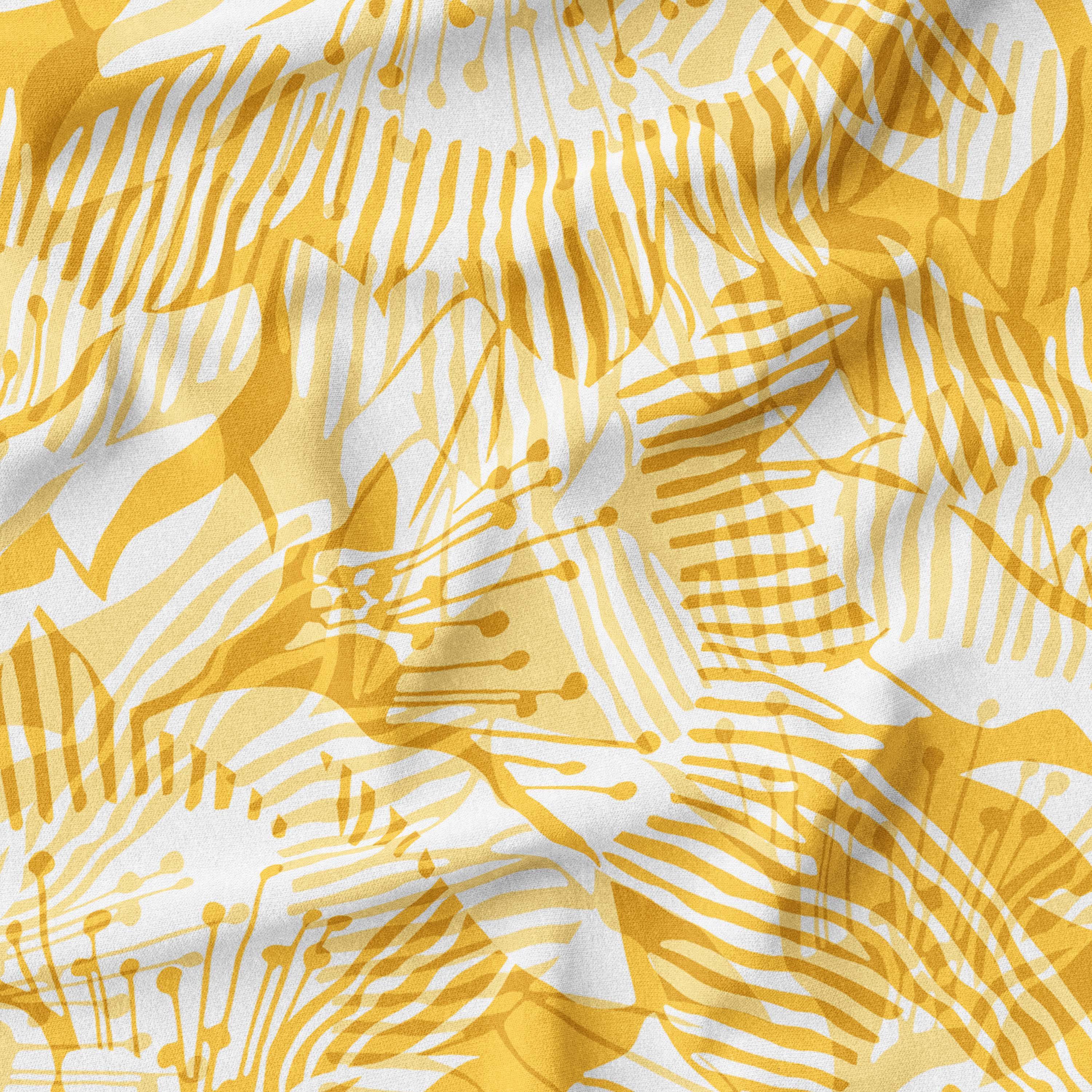 melco-fabrics-online-fabric-store-print-on-demand-australia-Lemon lullaby Abstract Stripe floral - Rachel Parker
