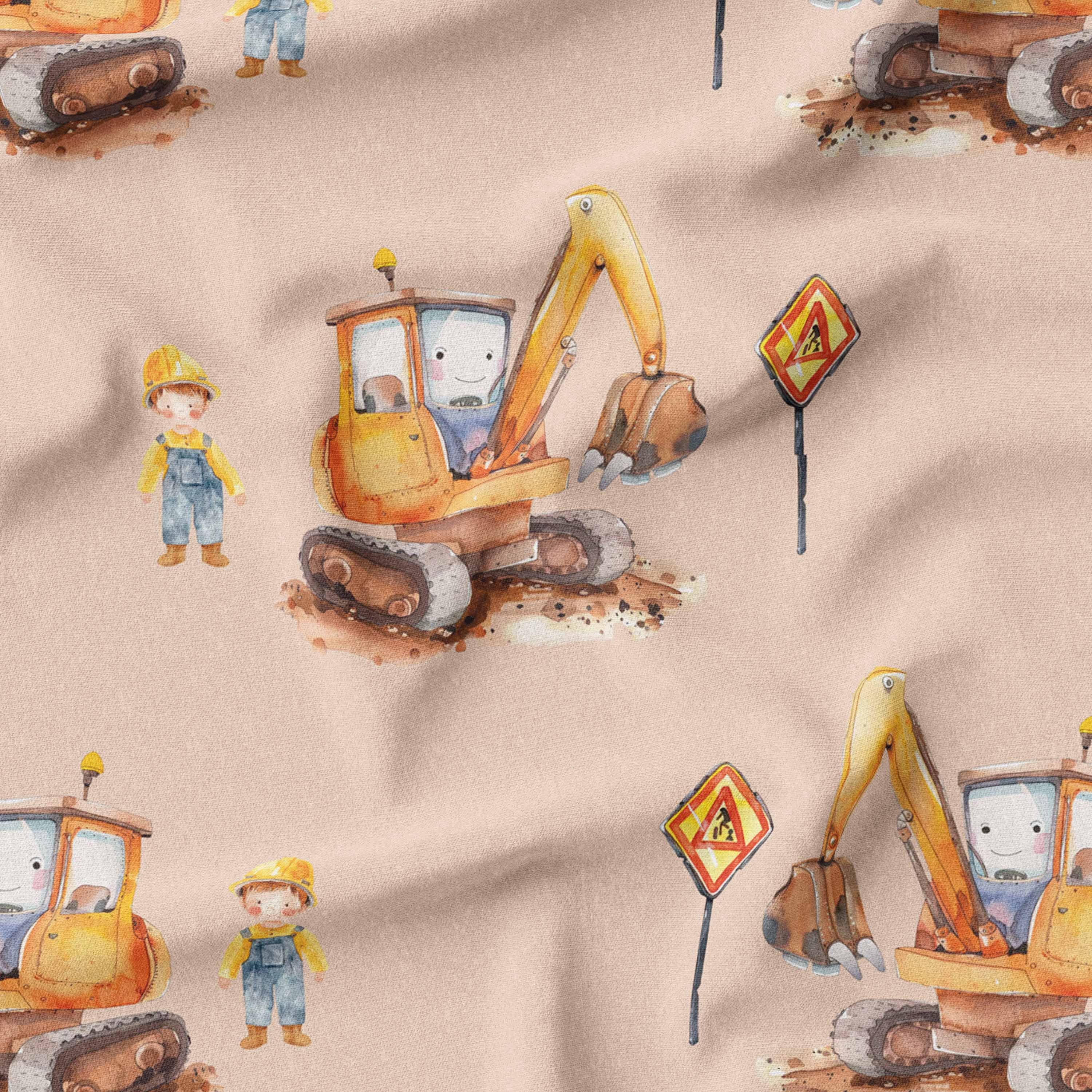 kids excavator fabric online australia